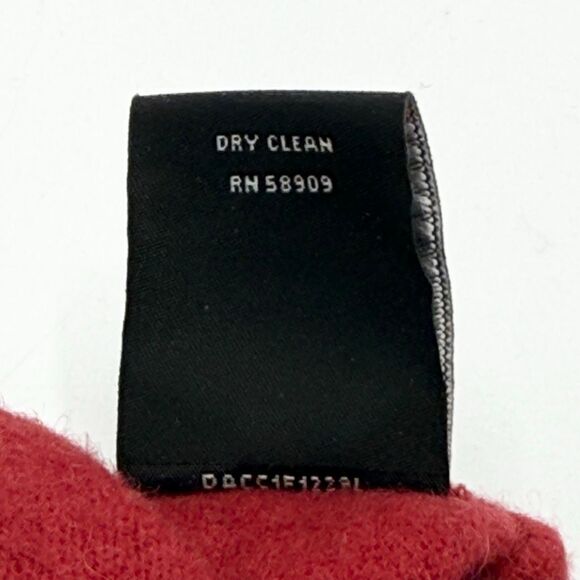Dillard’s One Vintage Red Lambswool Cashmere Blend Driving Gloves Keyhole Bow - Picture 8 of 8